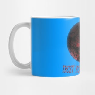 Lone Wolf Red Moon Howling Trust Your Instincts Mug